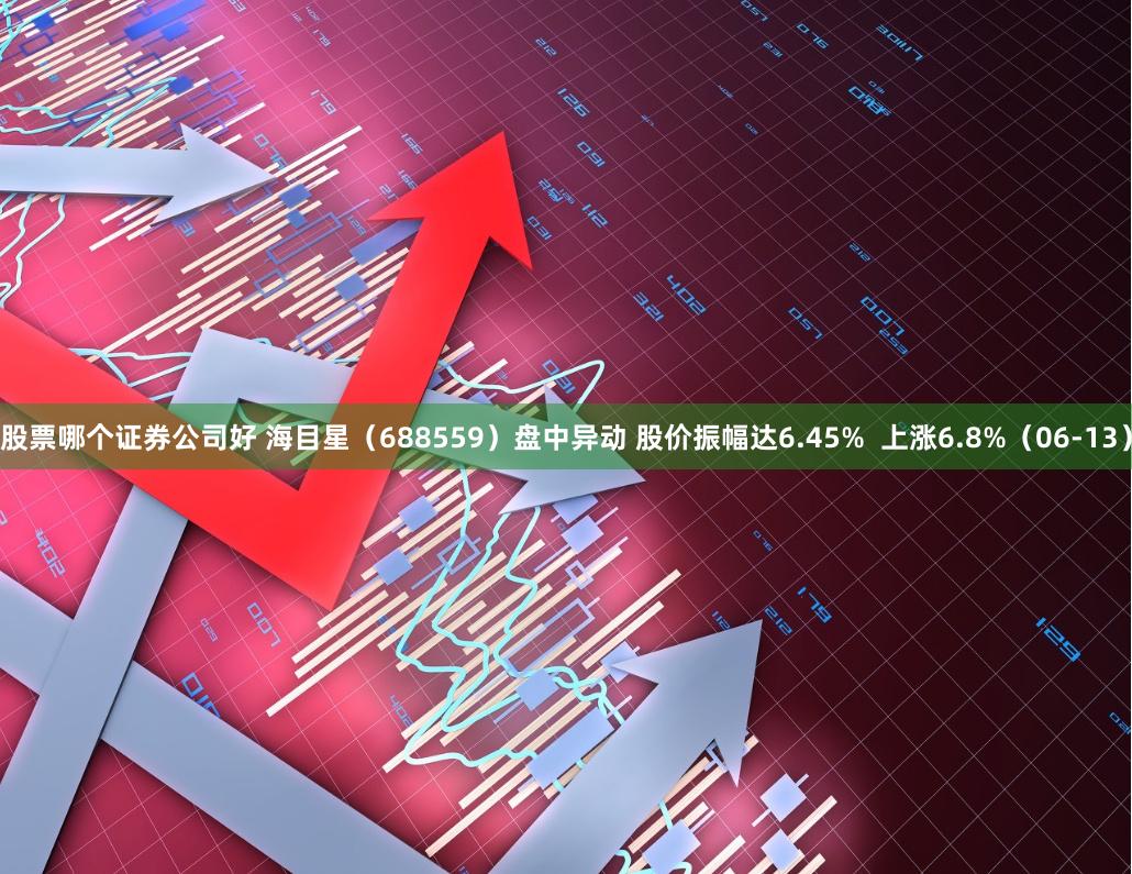 股票哪个证券公司好 海目星（688559）盘中异动 股价振幅达6.45%  上涨6.8%（06-13）